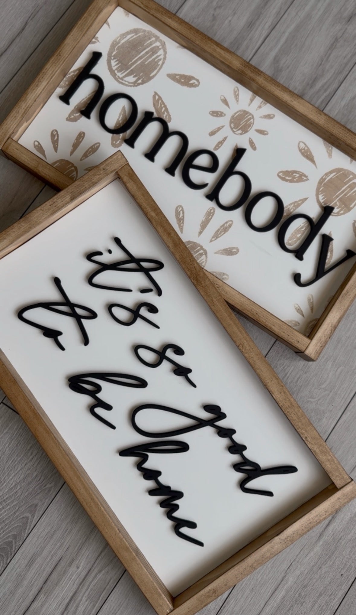 homebody woodsign