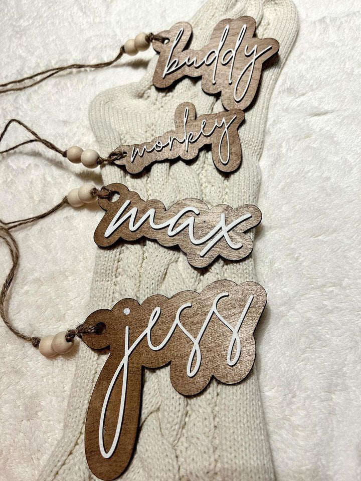 stocking - gift tags!
