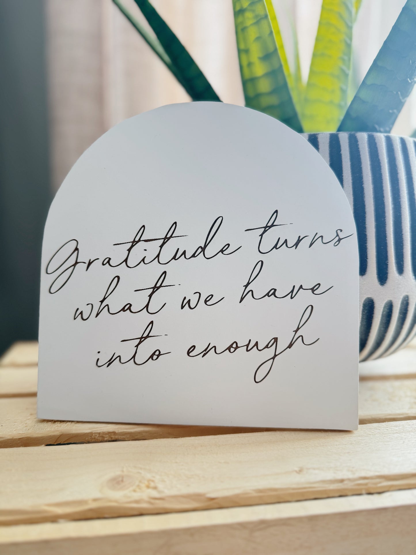 April launch - gratitude - mini sign