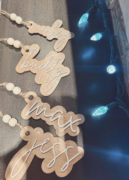 stocking - gift tags!