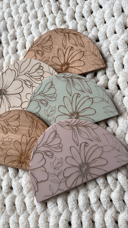 flourish half moon - soft fern green