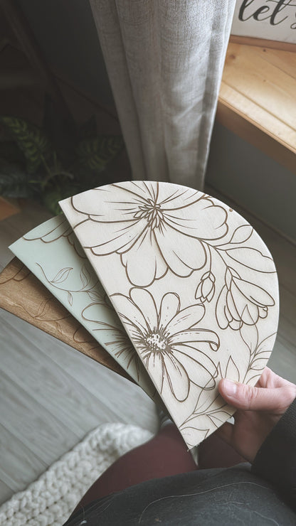 flourish half moon - natural lace