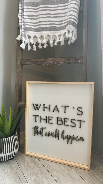 framed woodsign -