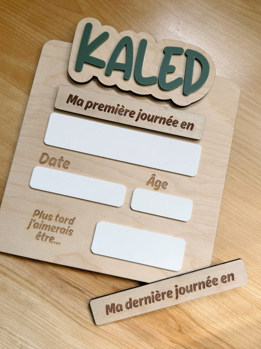 first & last day of school - sign detailed