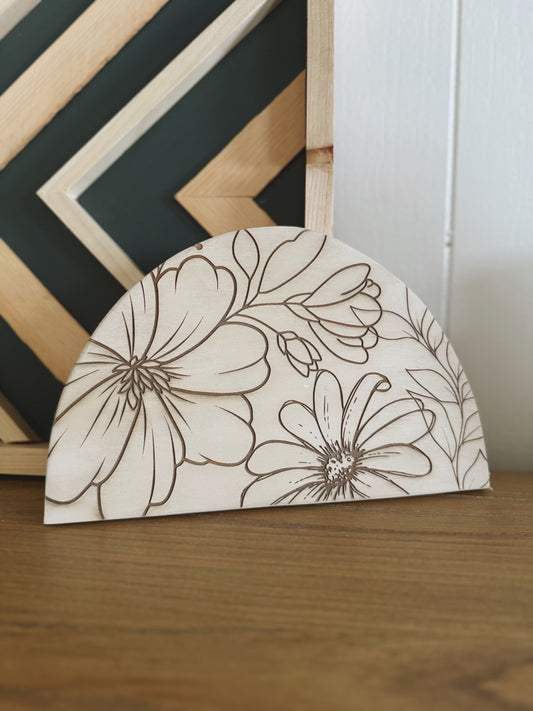 flourish half moon - natural lace