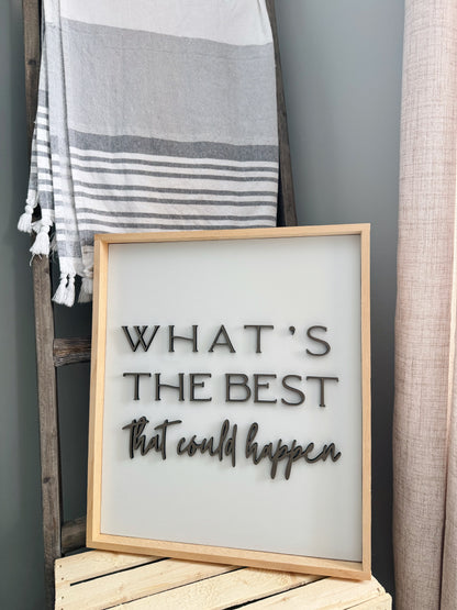 framed woodsign -